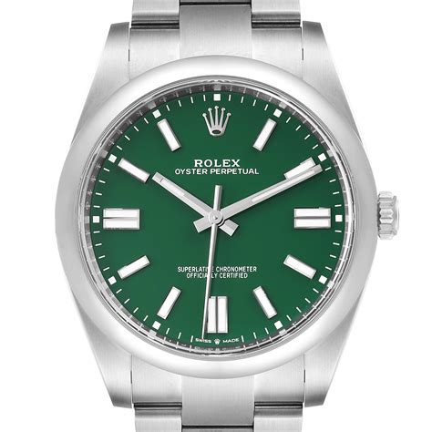 rolex oyster perpetual 41mm green